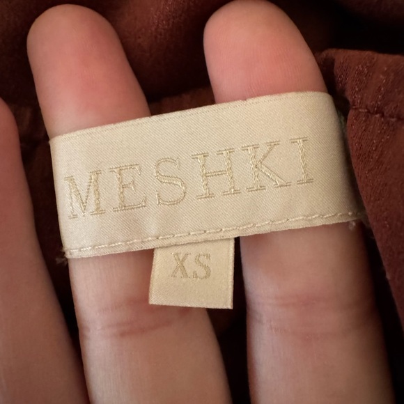 Meshki Esta Chain Halter Twist Crop - Chocolate - Picture 2 of 7